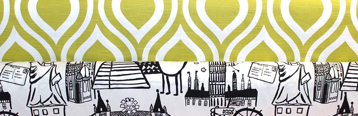 lime green geometric and black and white, modern print