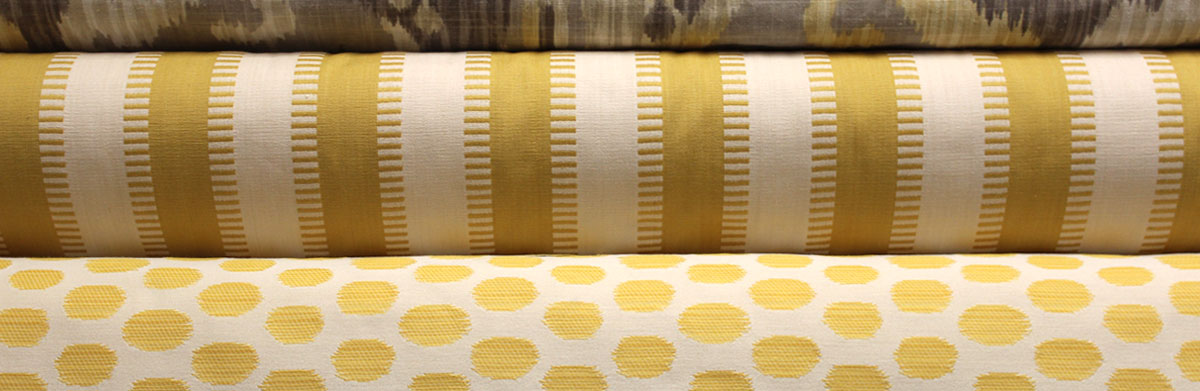 gold stripes and yellow dots